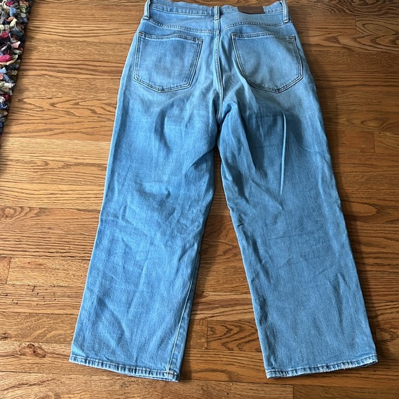 Madewell Slim Wide Leg Crop jeans light wash denim - Picture 7 of 7